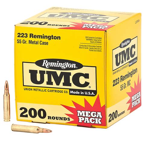 500 Rounds Of 223 Ammo By Remington UMC - 55gr FMJ