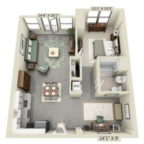 Image result for studio apartment floor plans 500 sqft Κατόψεις