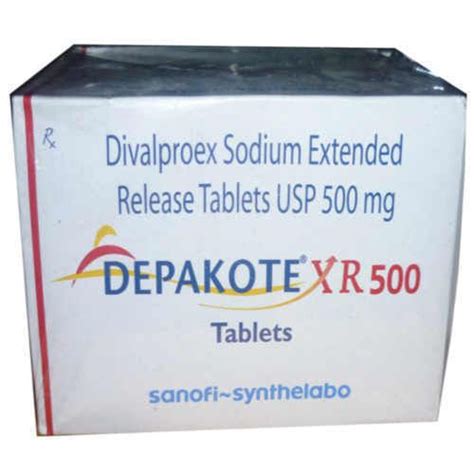 Depakote ER 500mg, caixa com 60 comprimidos revestidos de liberação