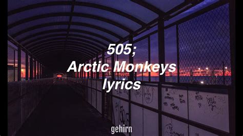 505 lyrics arctic monkeys traduction