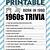 50s and 60s trivia questions and answers printable