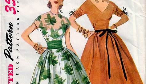 50s Vintage Dress Patterns Sewing Pattern Reproduction 19 Chic