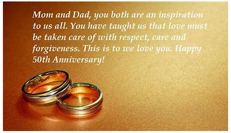 50th Anniversary Wishes To Parents Wedding For » True Love Words