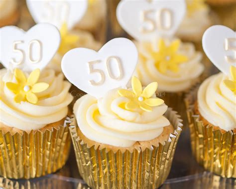 50th Wedding Anniversary Cupcake Ideas