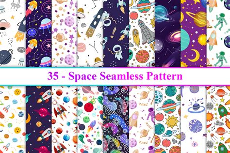 Download 510  Seamless Space Pattern Bundle Background Commercial Use DXF Files