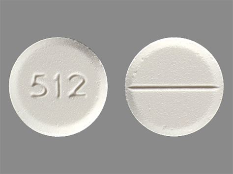 512 white round pill