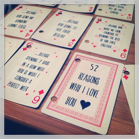 52 Reasons Why I Love You Cards Templates Free
