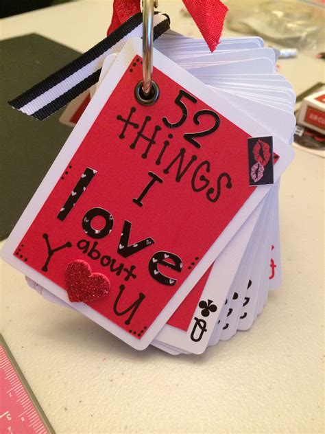 52 Things I Love About You Deck Of Cards Template