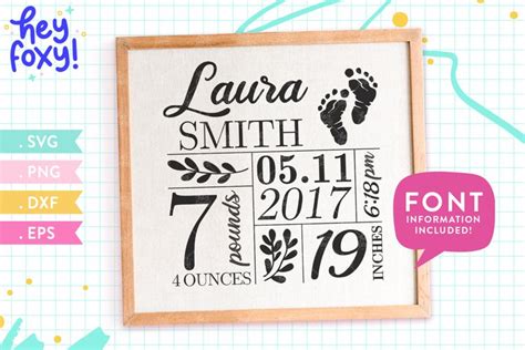 Download 528  Template Svg File Baby Stats Svg Free DXF File Commercial Use Free PSD Mockups