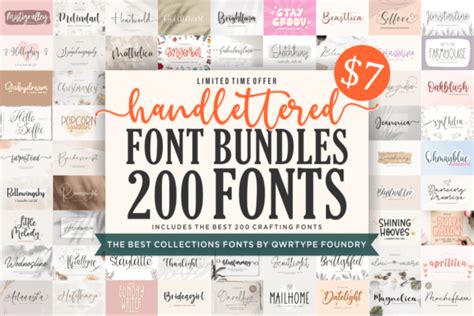 Download 528+ The Hand-Lettered Font Bundle Images Cut Files