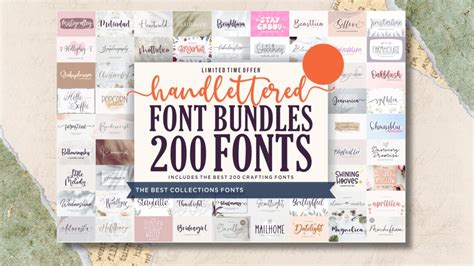 Download 528+ The Hand-Lettered Font Bundle Images for Cricut Machine