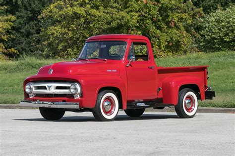 Iconic 53 Ford F100 front view with its distinctive grille