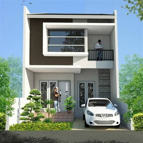54 Inspirasi Desain Rumah Minimalis 2 Lantai Dengan Balkon Terbaru dan