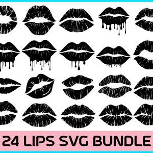 Download 54 Lips Bundle Silhouette DXF Files