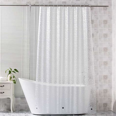 Stall Shower Curtain Liner with 3 54 x 72 inch, PEVA 8G Thick & Heavy Duty, Waterproof