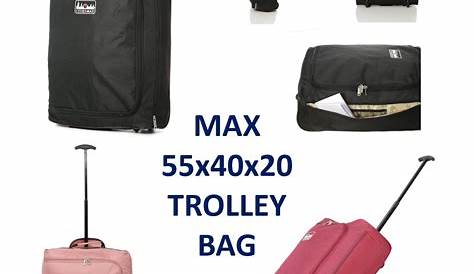 55 40 20 Cabin Bag Max Palma Lightweight Trolley Luggage