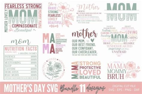 Download 552  Mother's Day Bundle PSD Commercial Use For Crafts