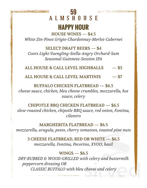 Unlock the Secret of 59 Almshouse's mouth-watering Menu: A Gourmet Experience Awaits