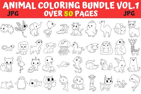 Download 599  Animals Coloring Pages Bundle Pics Files Free PSD Mockups