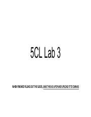 5 Tips for 5cl Lab 3