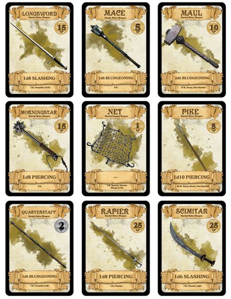 5E Printable Magic Item Cards