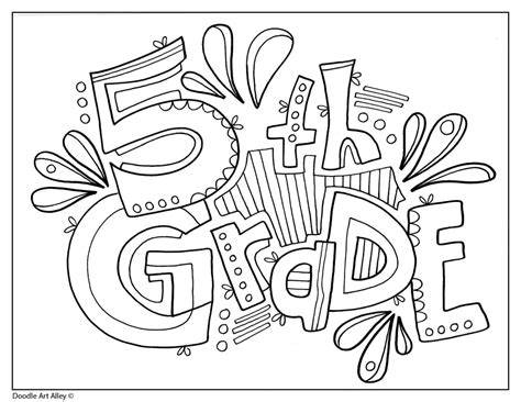 5th Grade Coloring Page