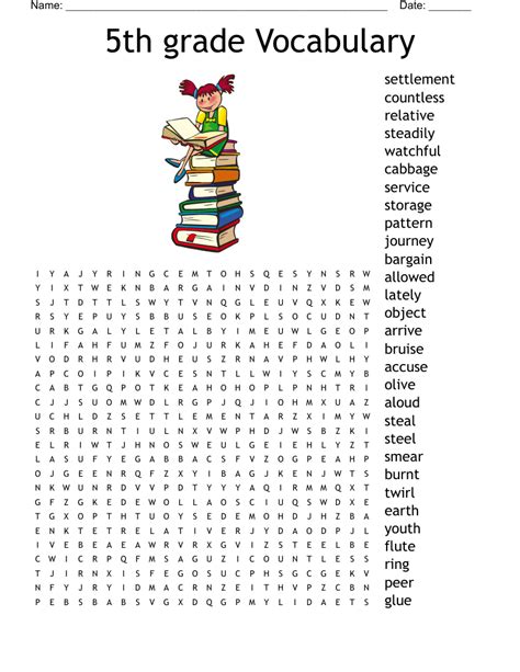 5th Grade Word Search Printable Free