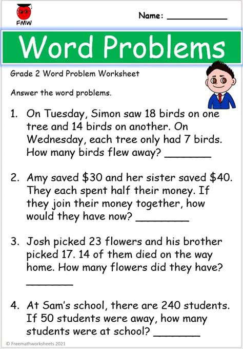 5Th Grade Free Math Worksheets Word Problems