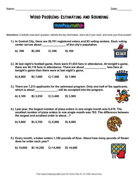 5th grade math word problems with answers pdf