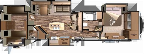 5th wheel trailer floor plans with bunks