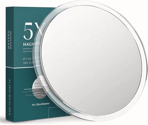 5x Magnifying Mirror With Suction Cups