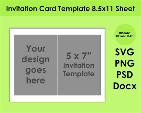 5x7 Invitation Template