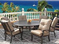 Ulax Furniture 6Person 60” Long Patio Metal Dining Set Outdoor Indoor