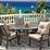 Ulax Furniture 6Person 60” Long Patio Metal Dining Set Outdoor Indoor
