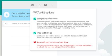 6 . put in the WAToolkit Message Previews Extension .