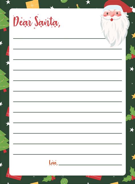 6 Best Printable Christmas Letter To Santa Templates Free - printablee.com