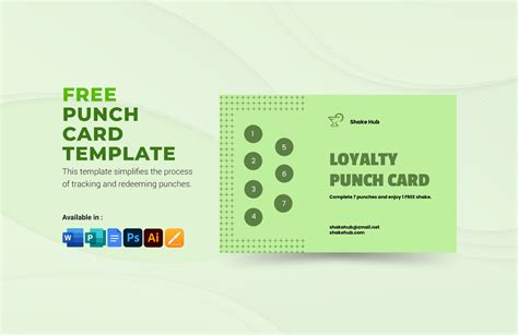 6 Business Punch Card Template Free - SampleTemplatess - SampleTemplatess