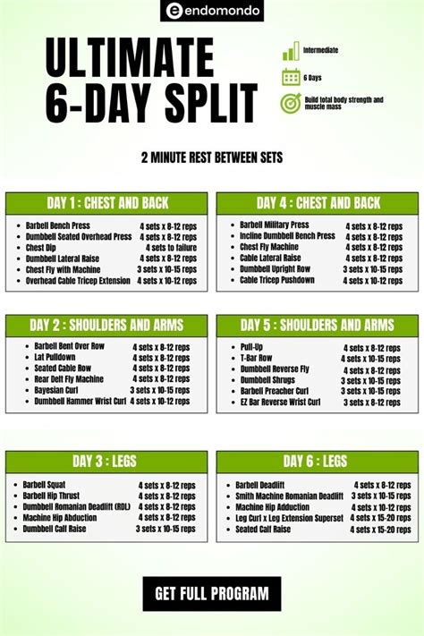 6 Day Workout Routines