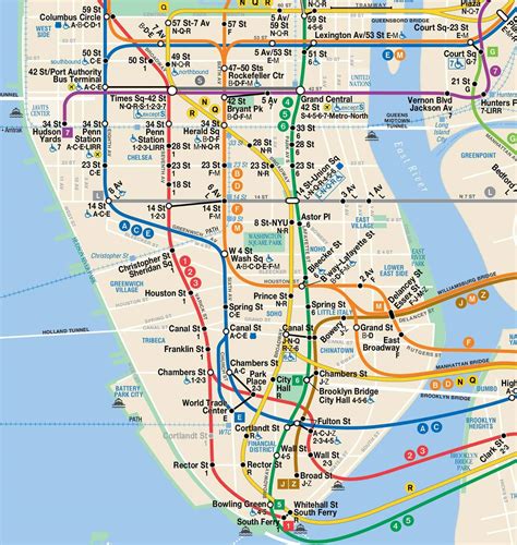 6 Line Subway Map Nyc