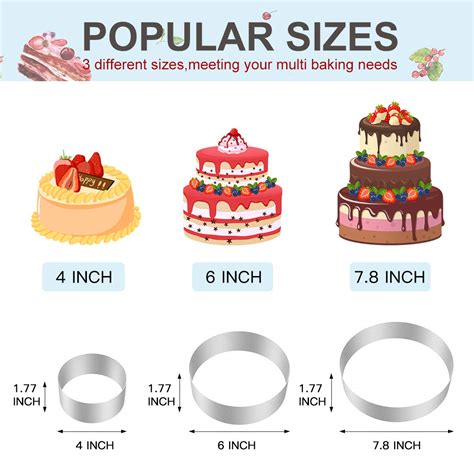 O'Creme Heavy Duty Aluminum Cake Ring 31/2 Inch Diameter x 6 Inch High