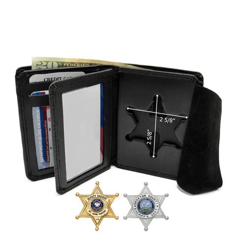 6 point sheriff star badge wallet