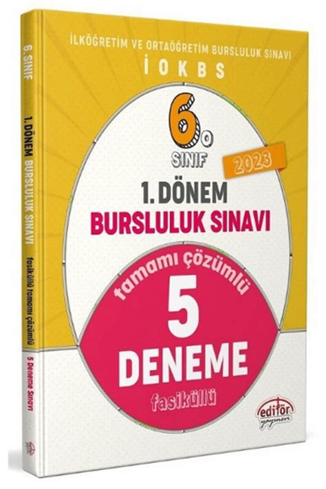 5. Sınıf 6 Fasiküllü Deneme Sınavı Editör Yayınları