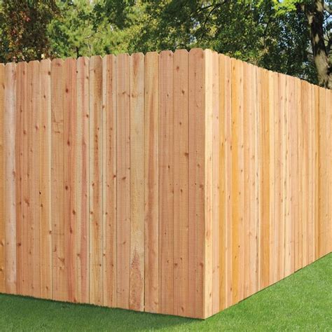 6 x 8 dog eared cedar fence panel