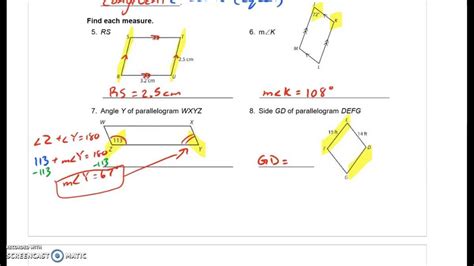Unlock the Secrets of Parallelograms with 6-2 Practice Properties Form G Answers and Step-by-Step Work
