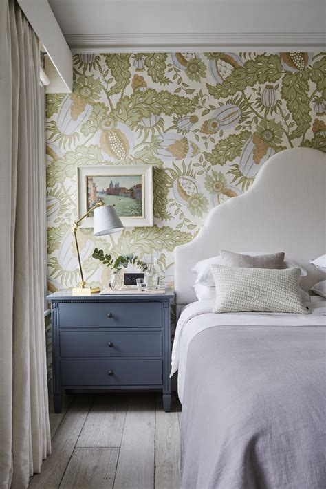 6. Add bold prints and artwork to use visual mass for a stylish bedroom
