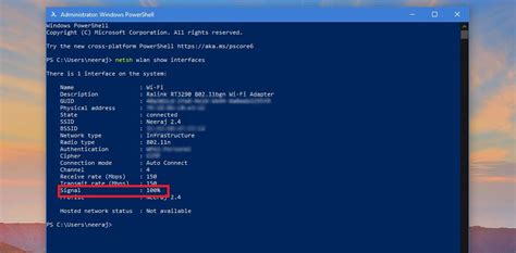 6. Check Wi-Fi Signal Strength Using Windows PowerShell