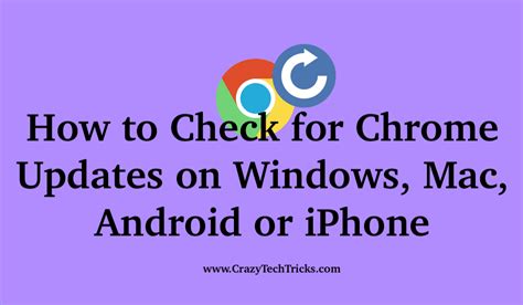 6. Check for Chrome Updates
