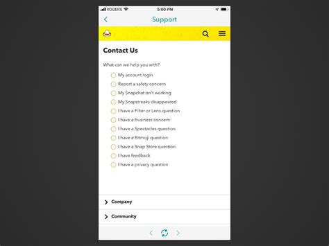 6. Contact Snapchat Customer Service