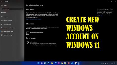 6. Create New Windows Account