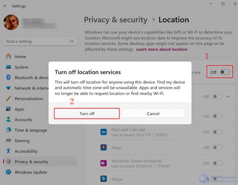 6. Disable Location Services